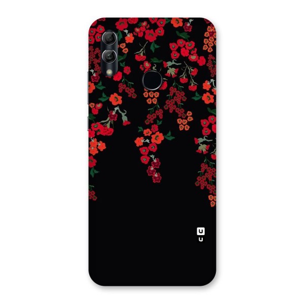 Red Floral Pattern Back Case for Honor 10 Lite
