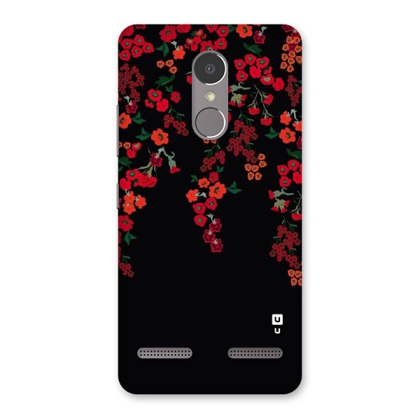 Red Floral Pattern Back Case for Lenovo K6 Power