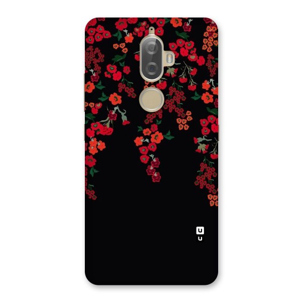 Red Floral Pattern Back Case for Lenovo K8 Plus