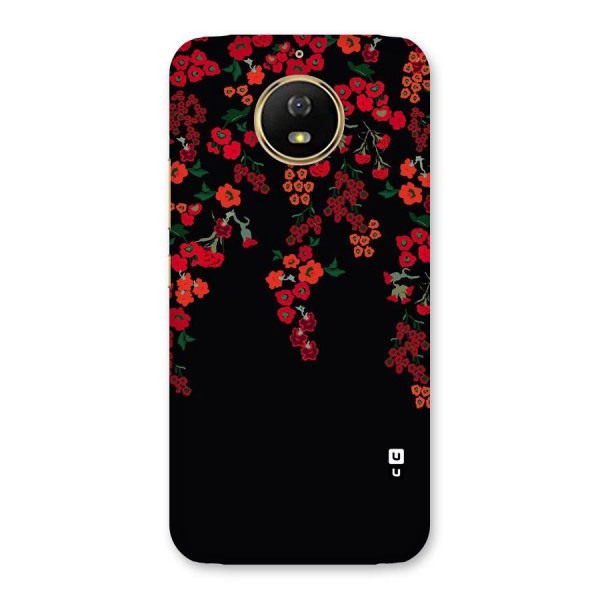 Red Floral Pattern Back Case for Moto G5s