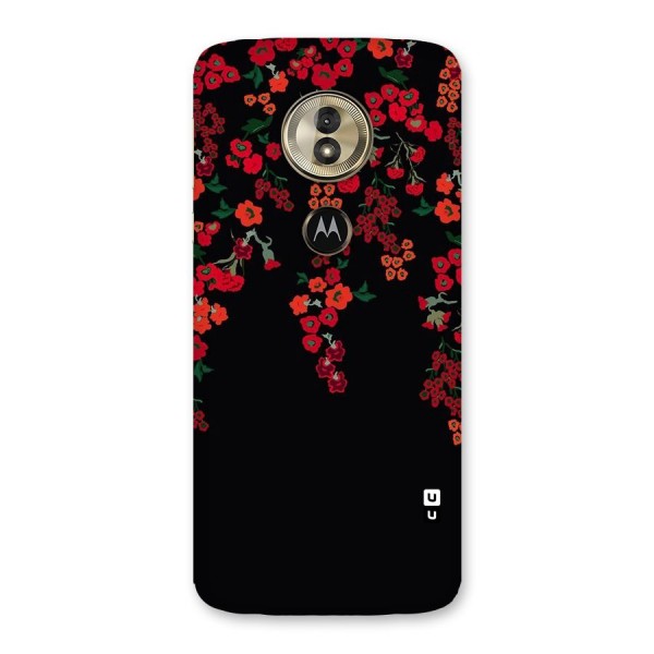 Red Floral Pattern Back Case for Moto G6 Play