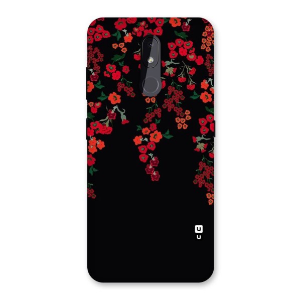 Red Floral Pattern Back Case for Nokia 3.2