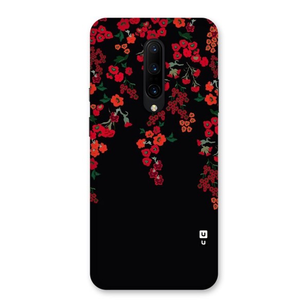 Red Floral Pattern Back Case for OnePlus 7 Pro