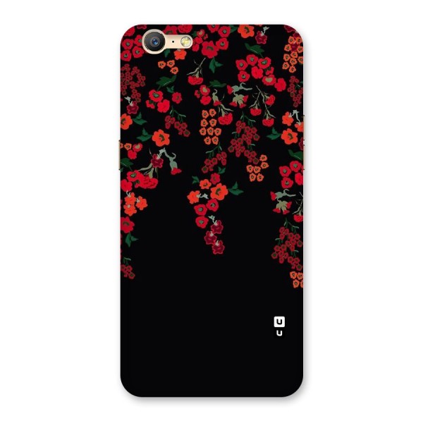 Red Floral Pattern Back Case for Oppo A39