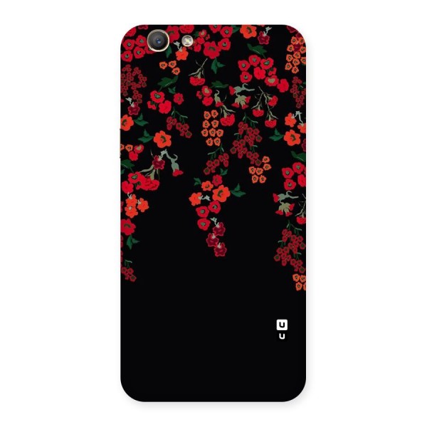 Red Floral Pattern Back Case for Oppo A59