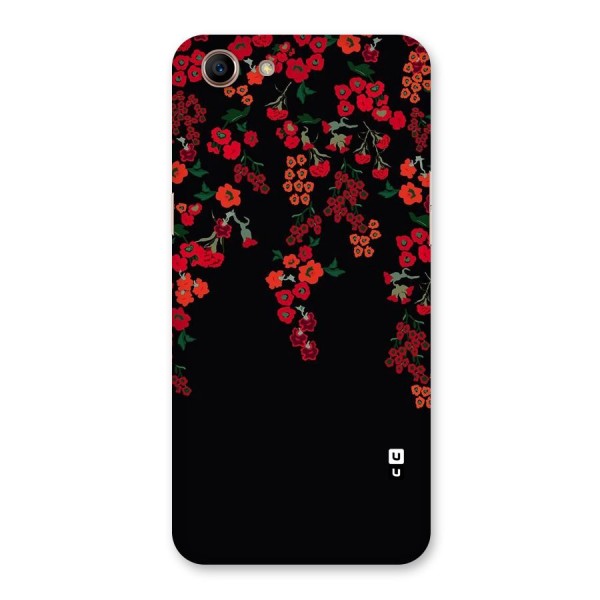 Red Floral Pattern Back Case for Oppo A83 (2018)