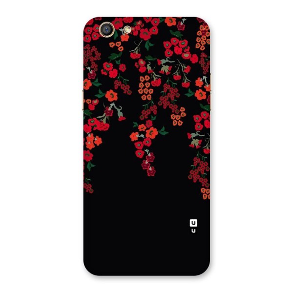 Red Floral Pattern Back Case for Oppo F3
