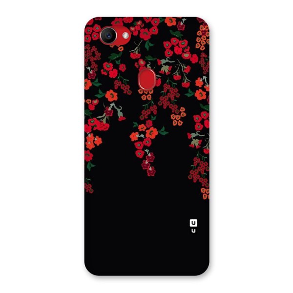 Red Floral Pattern Back Case for Oppo F7
