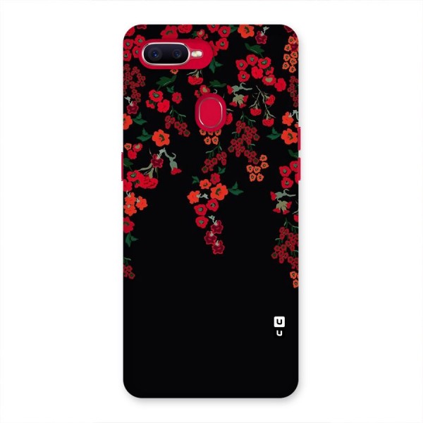 Red Floral Pattern Back Case for Oppo F9 Pro