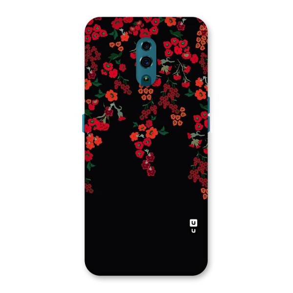 Red Floral Pattern Back Case for Oppo Reno