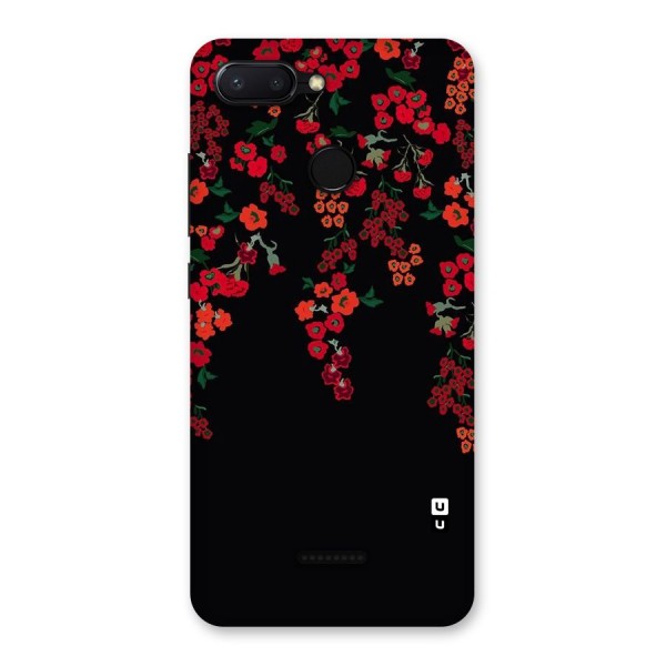 Red Floral Pattern Back Case for Redmi 6