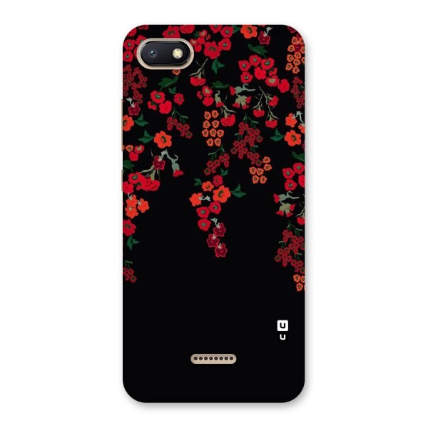 Red Floral Pattern Back Case for Redmi 6A