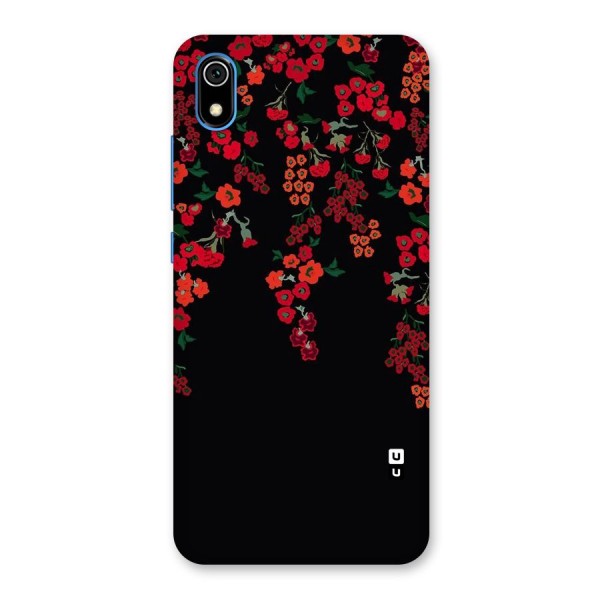 Red Floral Pattern Back Case for Redmi 7A