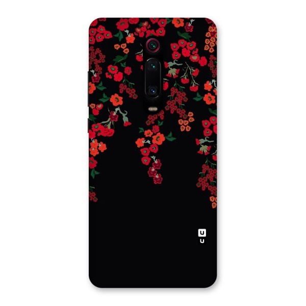 Red Floral Pattern Back Case for Redmi K20 Pro