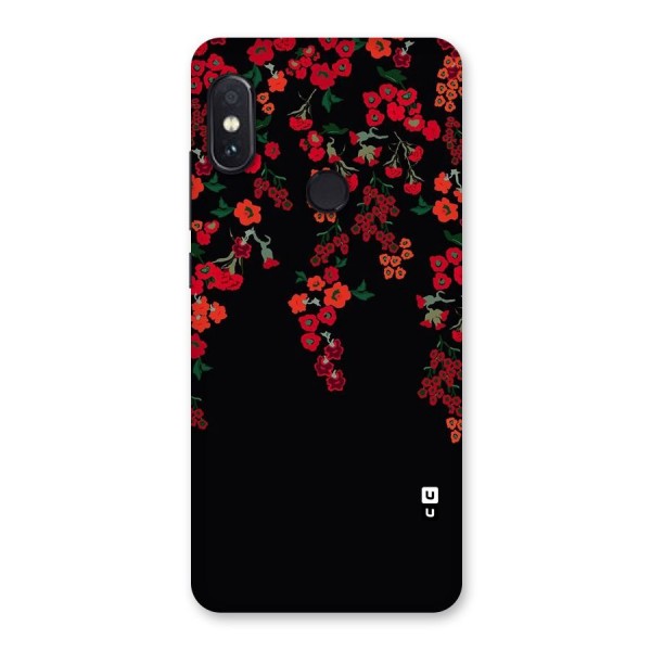 Red Floral Pattern Back Case for Redmi Note 5 Pro