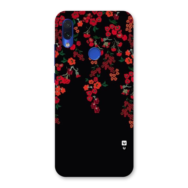 Red Floral Pattern Back Case for Redmi Note 7