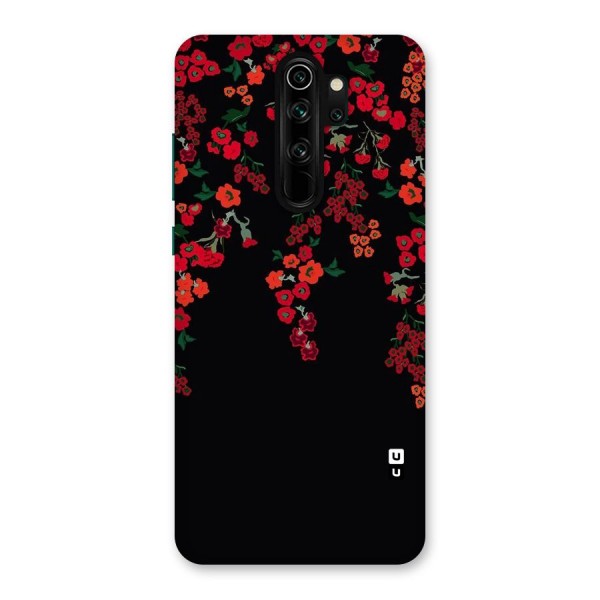 Red Floral Pattern Back Case for Redmi Note 8 Pro