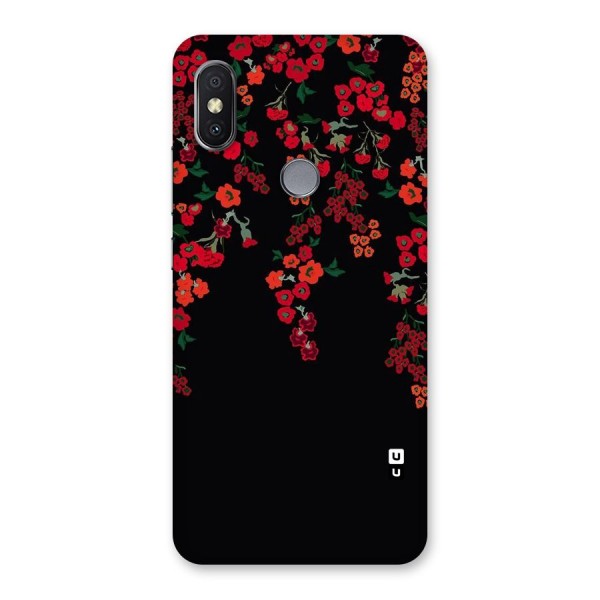 Red Floral Pattern Back Case for Redmi Y2