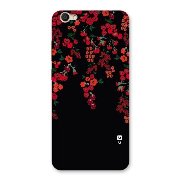 Red Floral Pattern Back Case for Vivo V5s