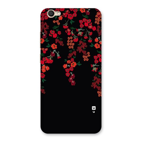 Red Floral Pattern Back Case for Vivo Y67
