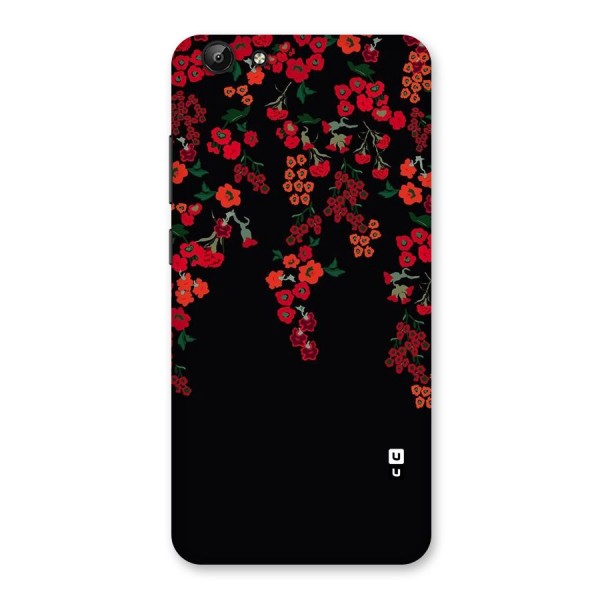 Red Floral Pattern Back Case for Vivo Y69