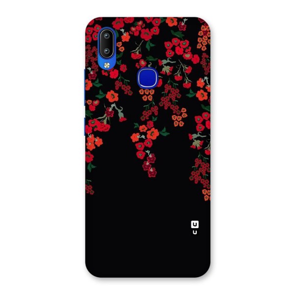 Red Floral Pattern Back Case for Vivo Y91