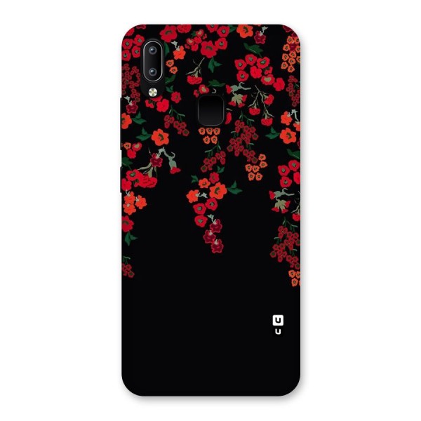 Red Floral Pattern Back Case for Vivo Y95