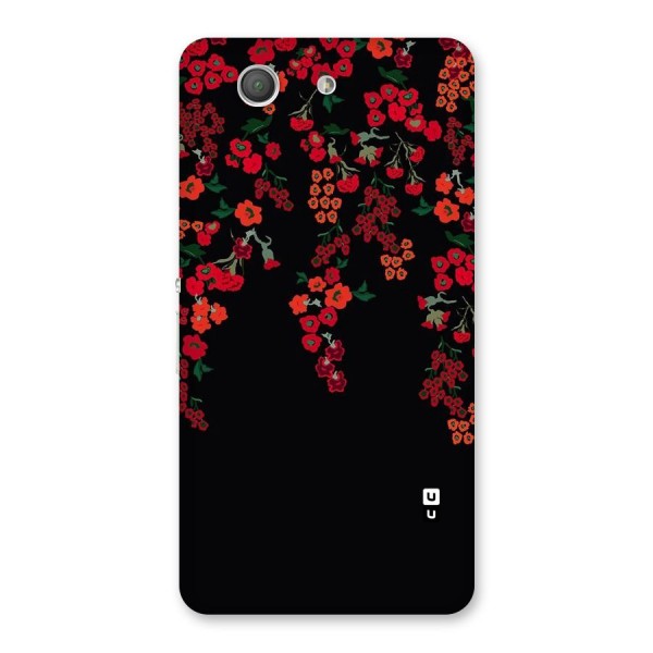 Red Floral Pattern Back Case for Xperia Z3 Compact