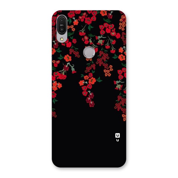 Red Floral Pattern Back Case for Zenfone Max Pro M1