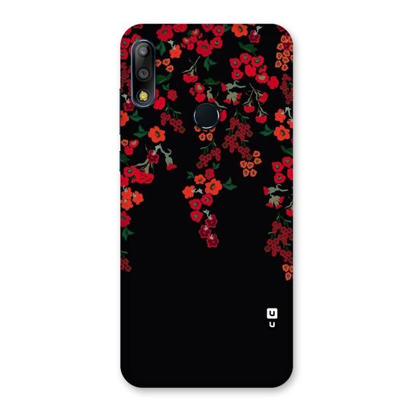 Red Floral Pattern Back Case for Zenfone Max Pro M2