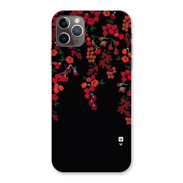 Red Floral Pattern Back Case for iPhone 11 Pro Max