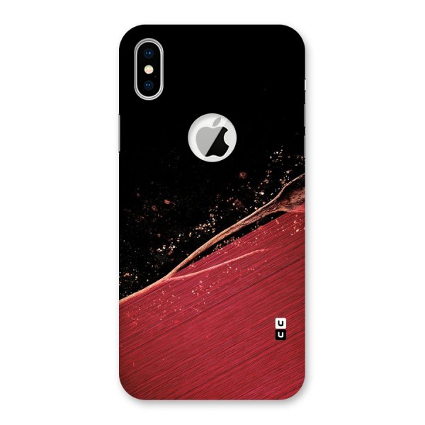 Red Flow Drops Back Case for iPhone XS Logo Cut