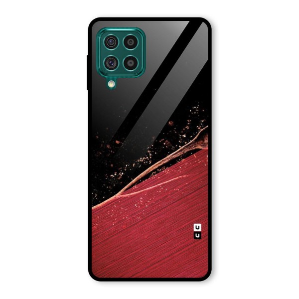 Red Flow Drops Glass Back Case for Galaxy F62