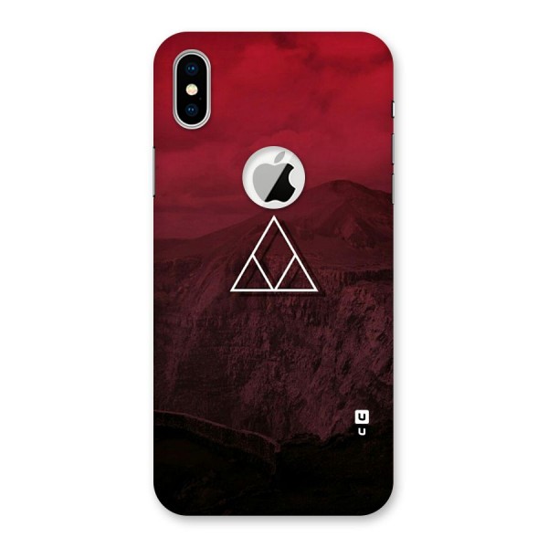 Red Hills Back Case for iPhone XS Logo Cut