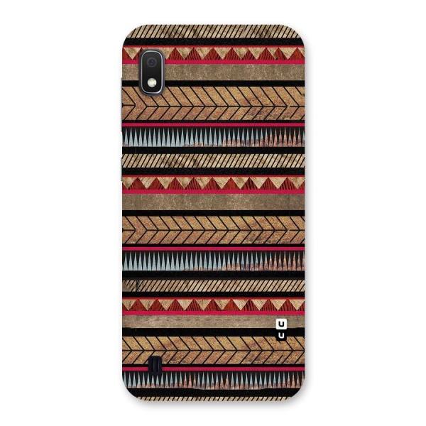 Red Indie Pattern Back Case for Galaxy A10