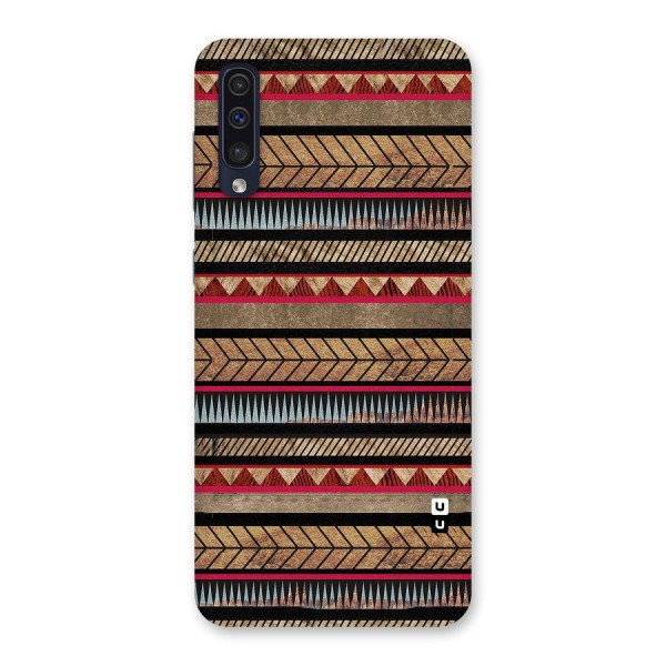 Red Indie Pattern Back Case for Galaxy A50