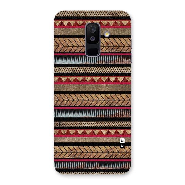 Red Indie Pattern Back Case for Galaxy A6 Plus