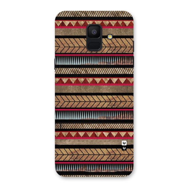 Red Indie Pattern Back Case for Galaxy A6 (2018)