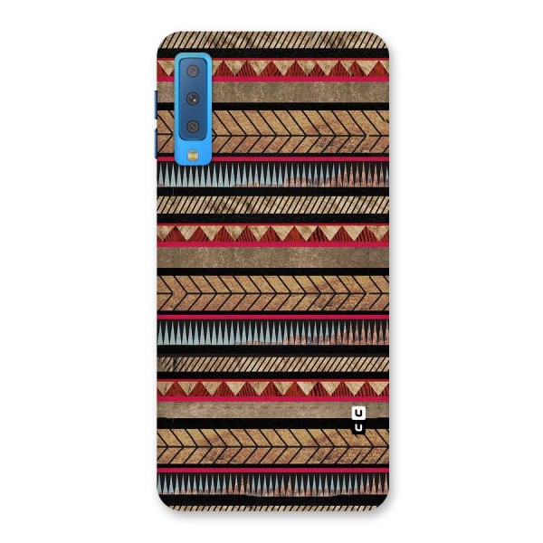 Red Indie Pattern Back Case for Galaxy A7 (2018)