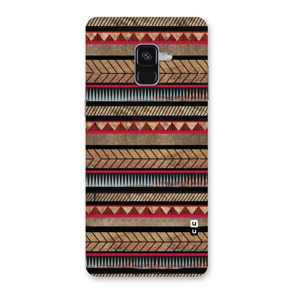 Red Indie Pattern Back Case for Galaxy A8 Plus