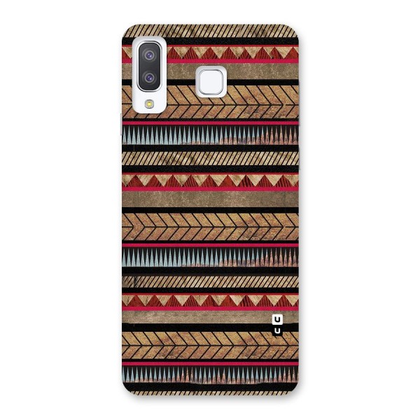 Red Indie Pattern Back Case for Galaxy A8 Star