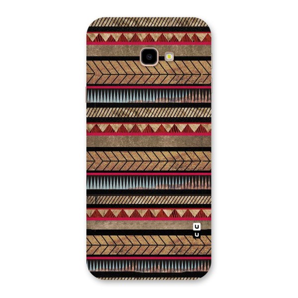 Red Indie Pattern Back Case for Galaxy J4 Plus