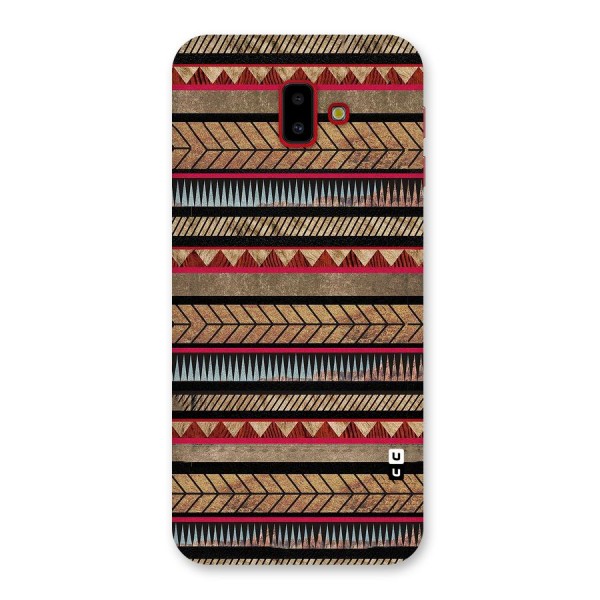 Red Indie Pattern Back Case for Galaxy J6 Plus