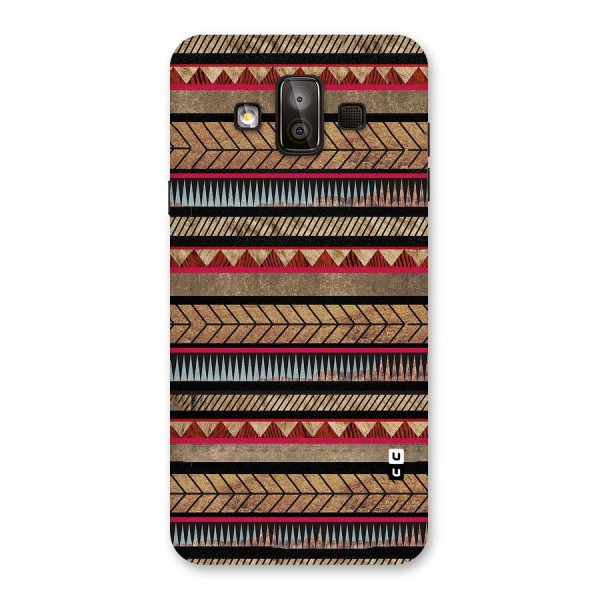 Red Indie Pattern Back Case for Galaxy J7 Duo