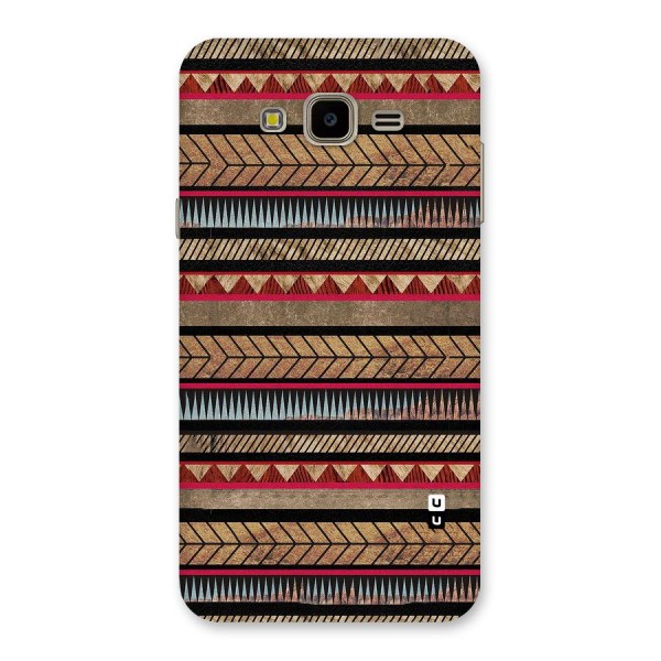 Red Indie Pattern Back Case for Galaxy J7 Nxt