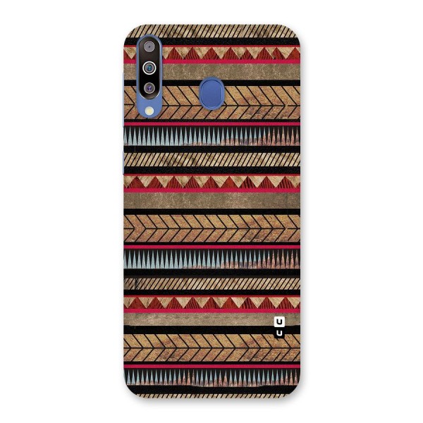 Red Indie Pattern Back Case for Galaxy M30