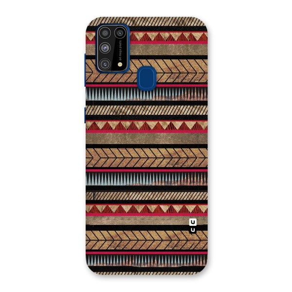 Red Indie Pattern Back Case for Galaxy M31