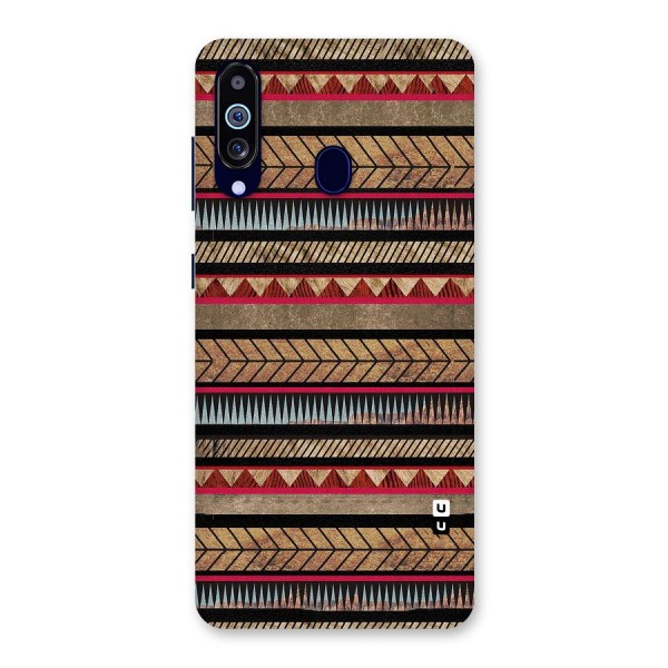 Red Indie Pattern Back Case for Galaxy M40