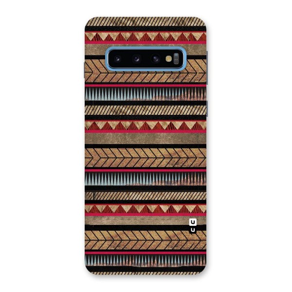 Red Indie Pattern Back Case for Galaxy S10