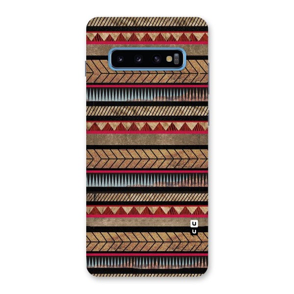 Red Indie Pattern Back Case for Galaxy S10 Plus